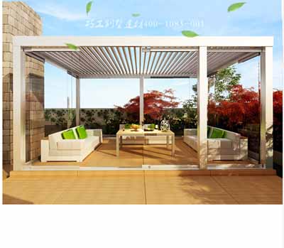 巧工别墅阳光房铝合金户外庭院可伸缩智能移动别墅玻璃屋天窗设计